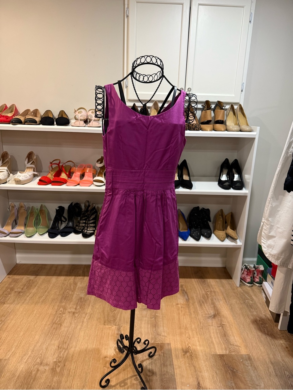 The Limited Fuchsia Sleeveless Fit & Flare Dress